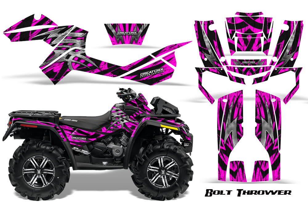 Can-Am Outlander XMR Graphics Kit Bolt Thrower Pink